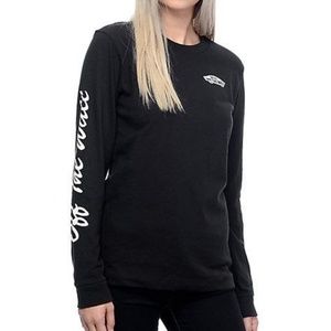 Van's womens Script Long Sleeve